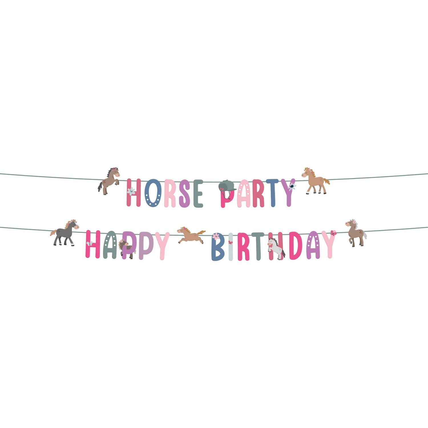 2 Guirnaldas Happy Horse 150 cm