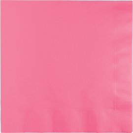 20 serviettes rose bonbon de 25 cm