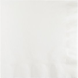 20 serviettes blanches de 25 cm