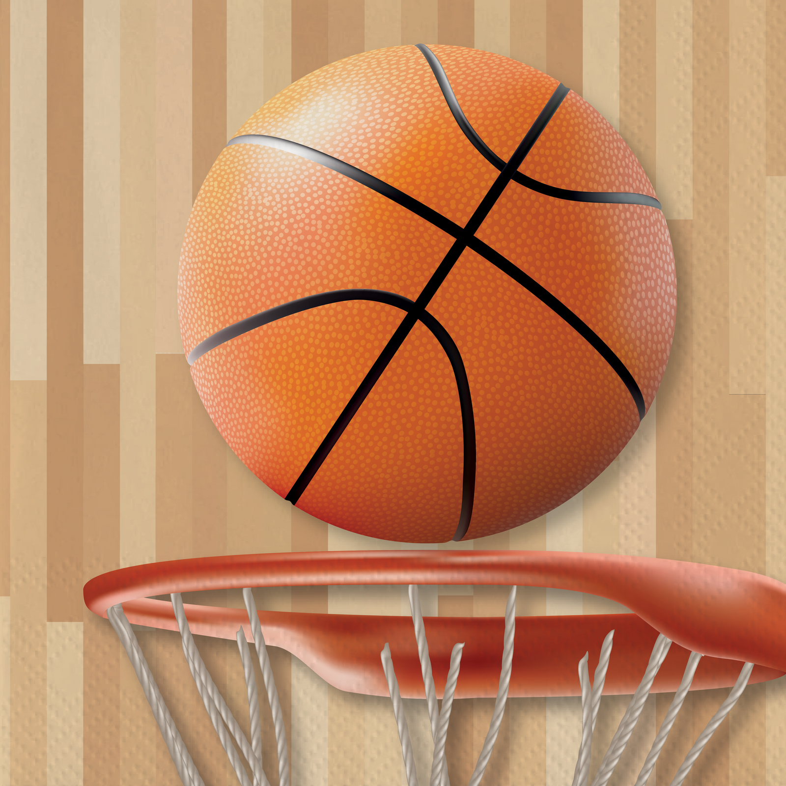 20 SERVIETTES 33 CM SPORTS FANATIQUE BASKETBALL
