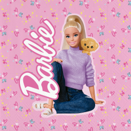 20 serviettes Barbie 33 cm