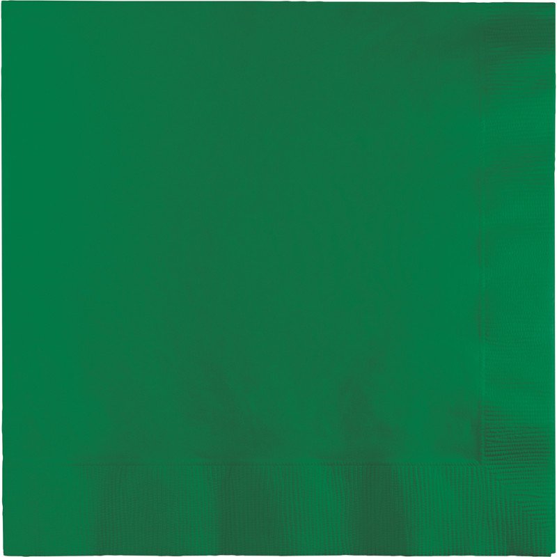 20 SERVIETTES 33 CM VERT ÉMERAUDE