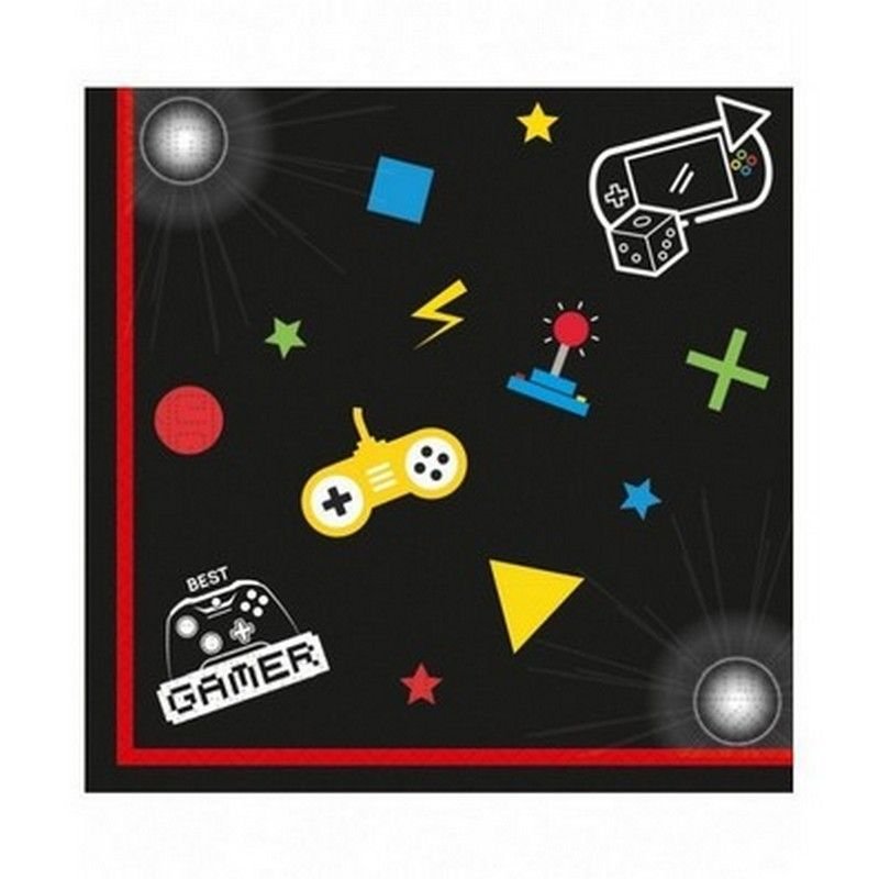 20 serviettes de jeu 33 cm