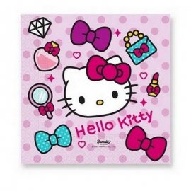 20 SERVIETTES 33 CM HELLO KITTY