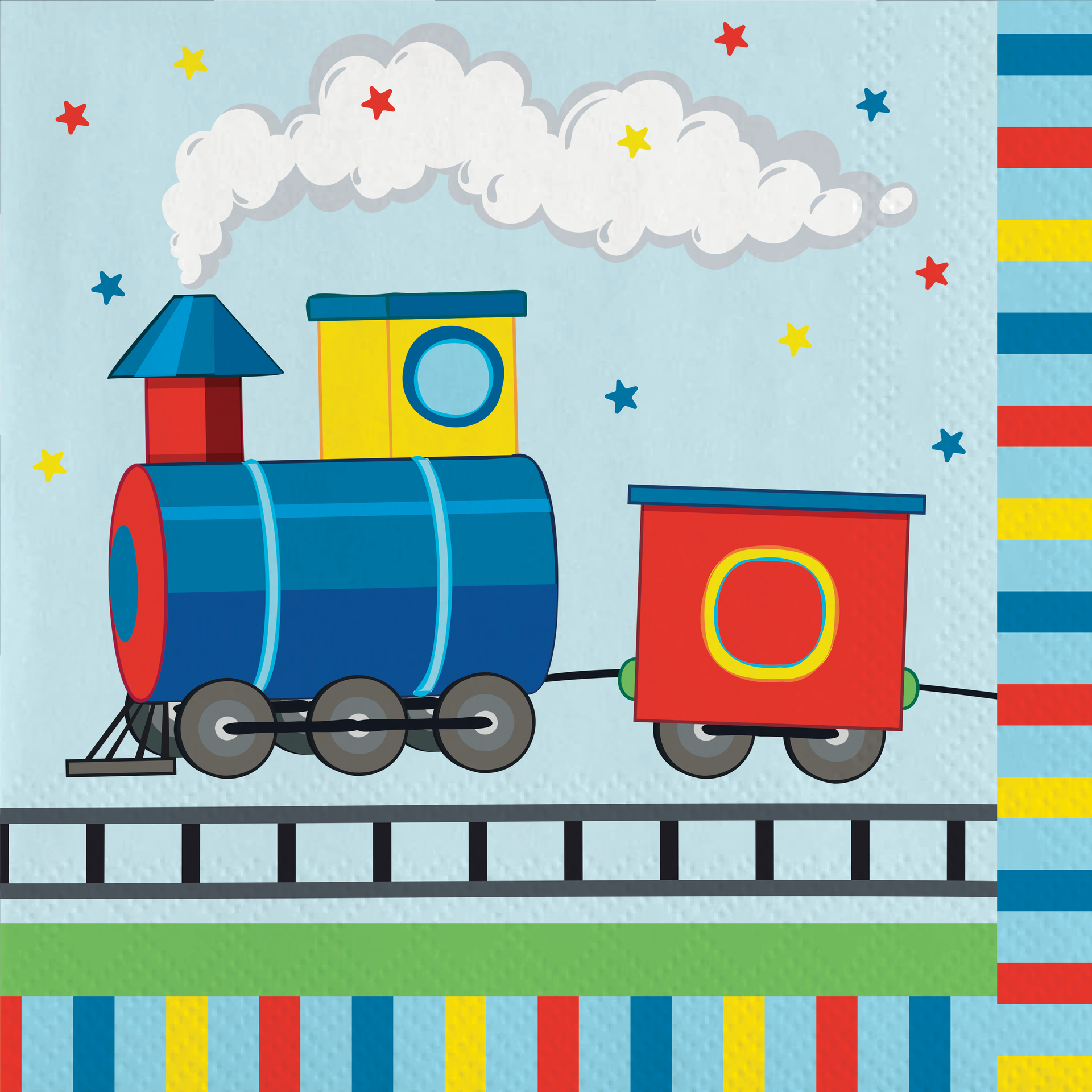 20 SERVIETTES 33 CM PETIT TRAIN