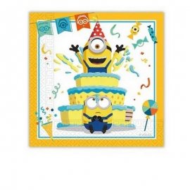 20 serviettes Minions 33 cm