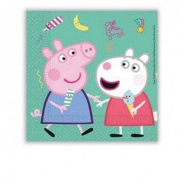 20 serviettes Peppa Pig de 33 cm