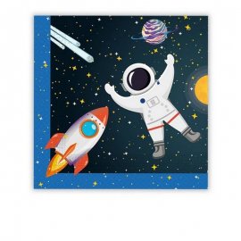 20 SERVIETTES 33 CM ESPACE FUSÉE