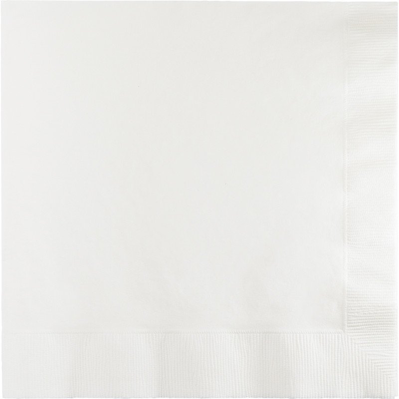 20 serviettes de table blanches de 33 cm