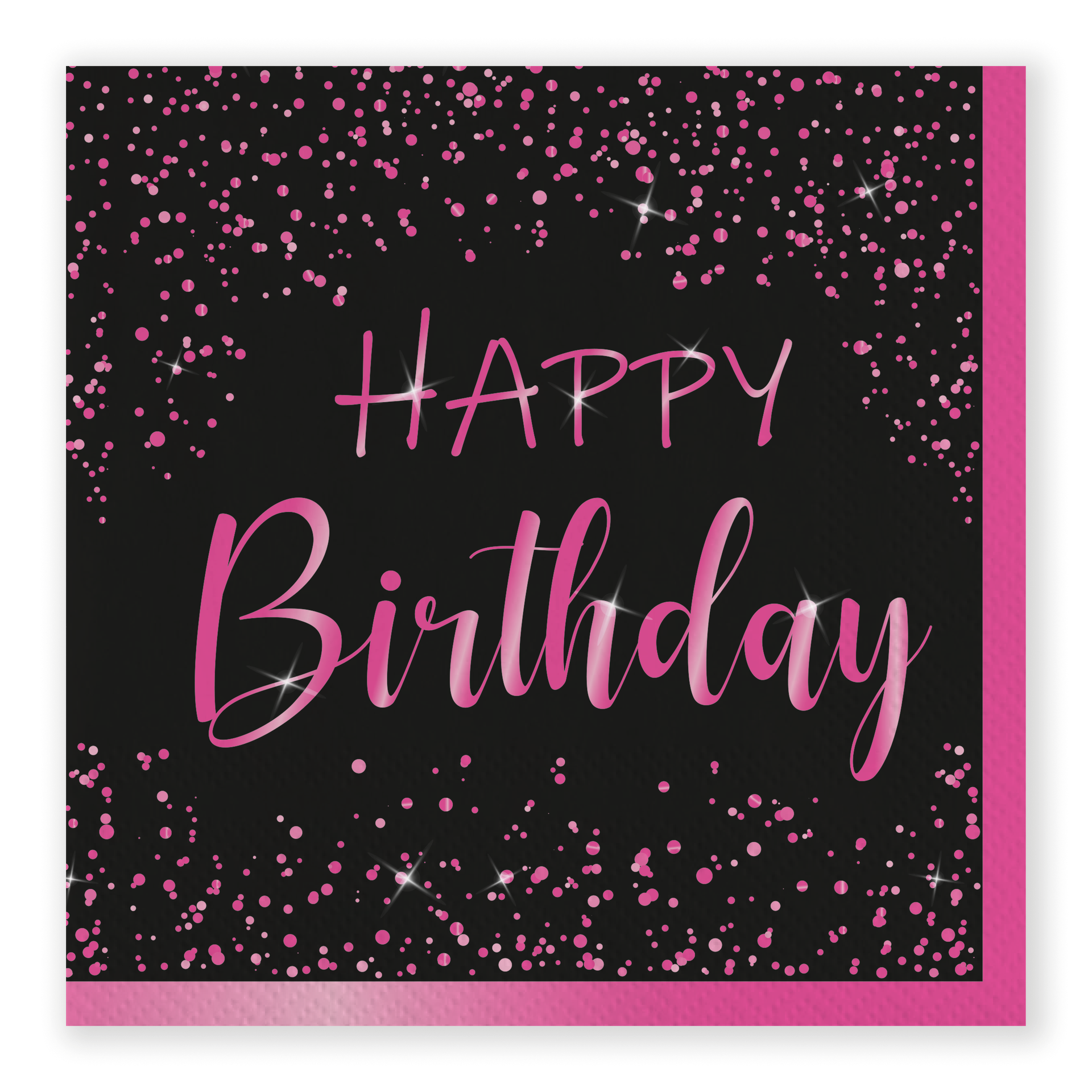 20 SERVIETTES 33 cm ROSE ÉLÉGANT