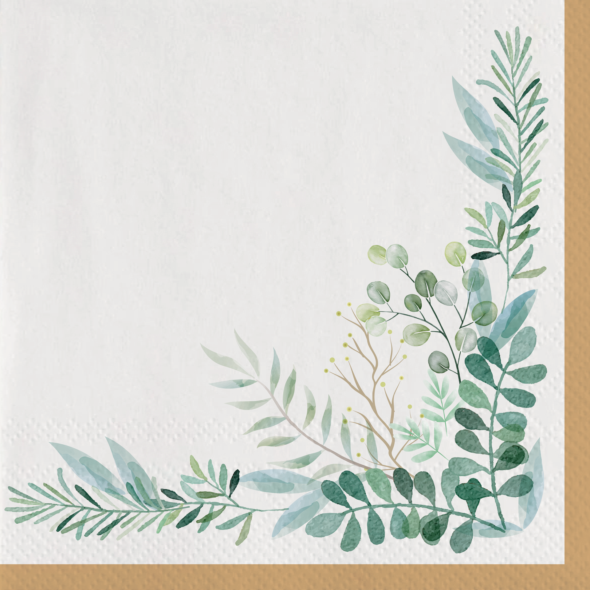 20 serviettes de table 33 cm GREENERY PARTY