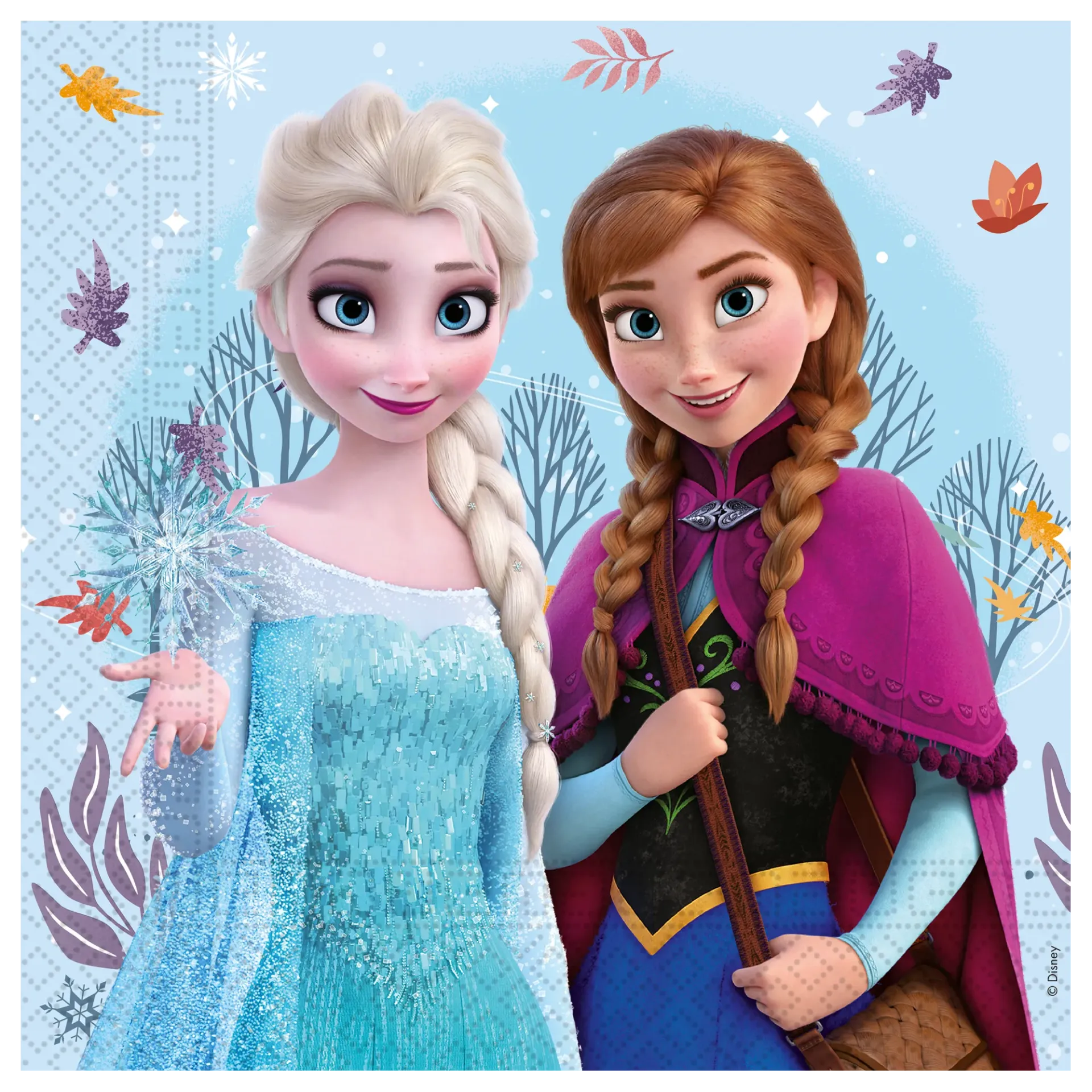 20 serviettes de table Frozen Wonder de 33 cm