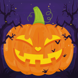 20 serviettes de table citrouille d'Halloween 33 cm