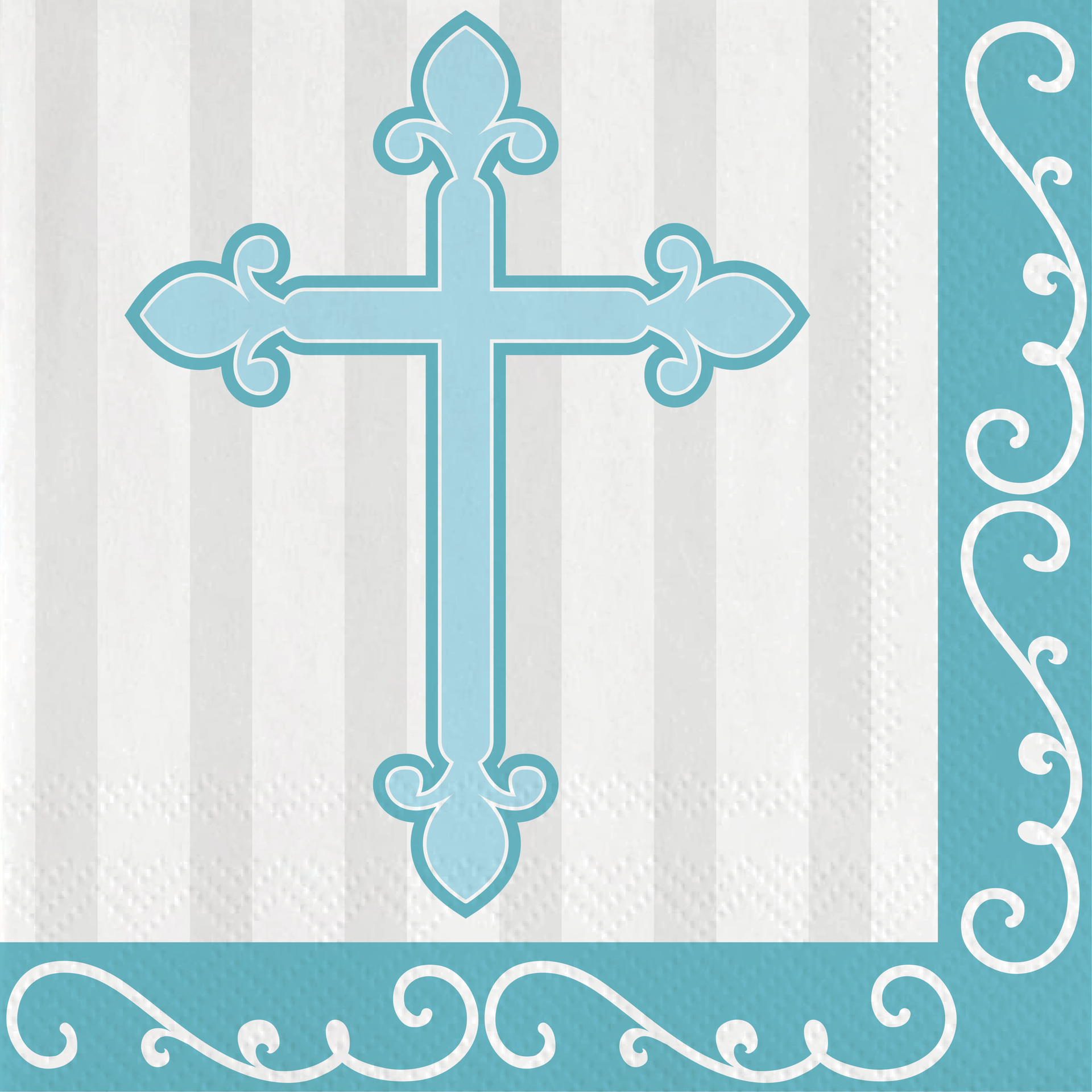 20 serviettes de table 33 cm Bleu Divinité