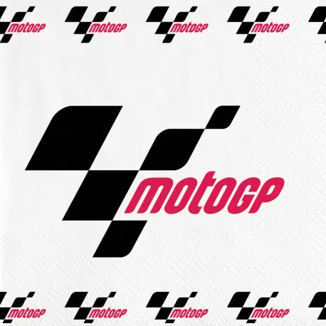 20 serviettes de table 33 cm Moto GP