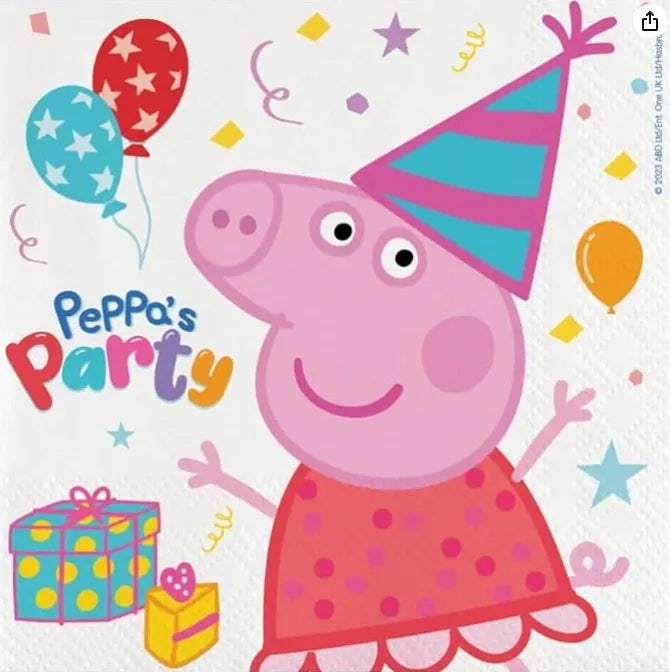 20 Peppa Pig Napkins 33 Cm