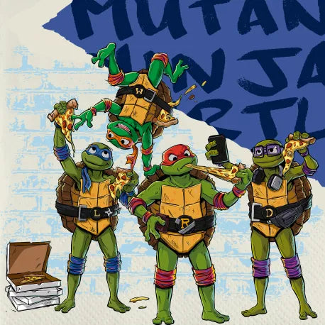 20 serviettes de table de 33 cm Tortues Ninja