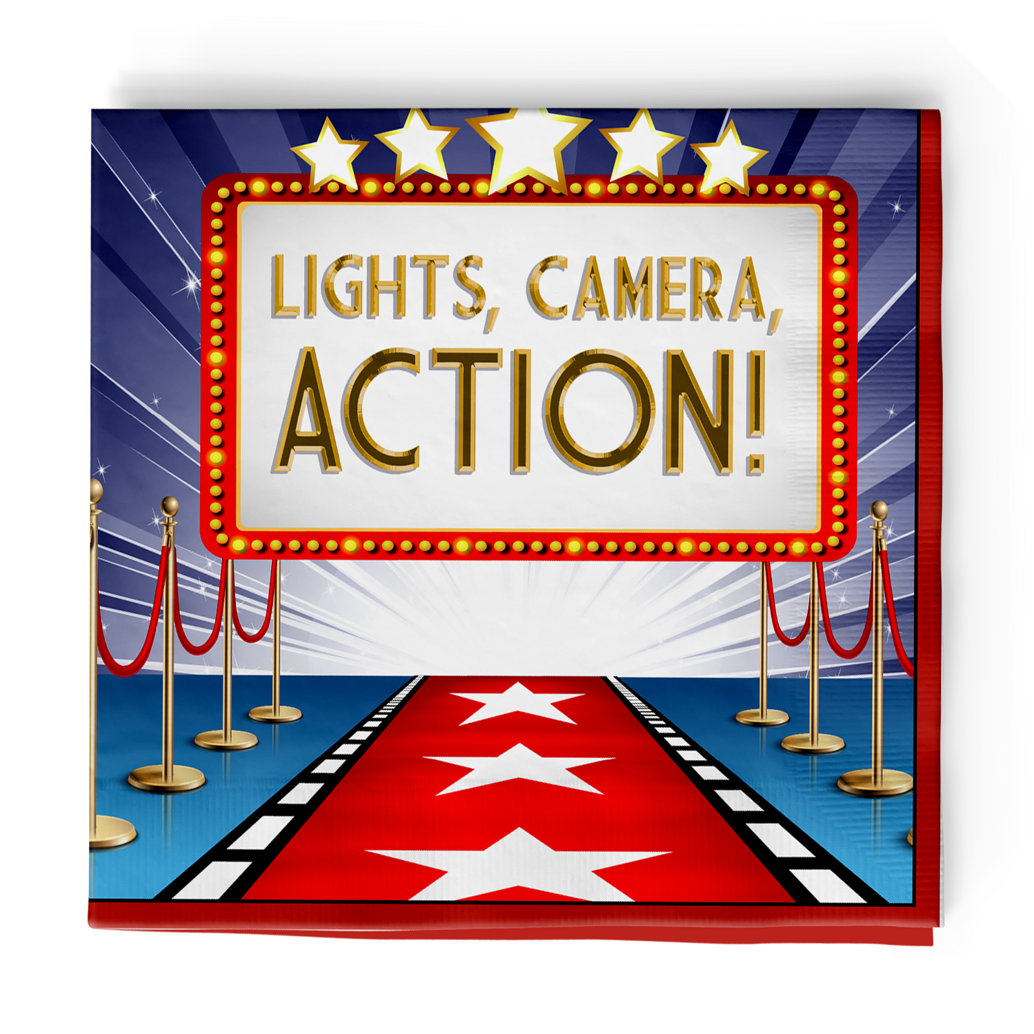 20 serviettes Hollywood de 33 cm