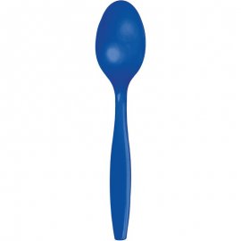 24 CUILLÈRES EN PLASTIQUE COBALT DE QUALITÉ SUPÉRIEURE