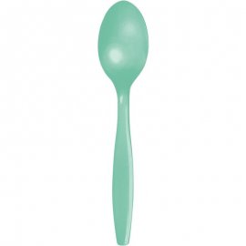 24 CUILLÈRES EN PLASTIQUE DE QUALITÉ SUPÉRIEURE MENTHE FRAÎCHE