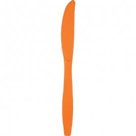 24 LAMES DE PEAU PREMIUM EN PLASTIQUE ORANGE SOLEIL