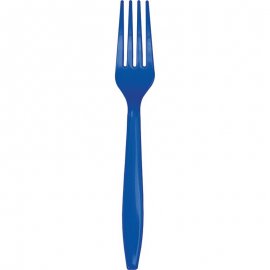 24 TENEDORES PLASTICO PREMIUM COBALT