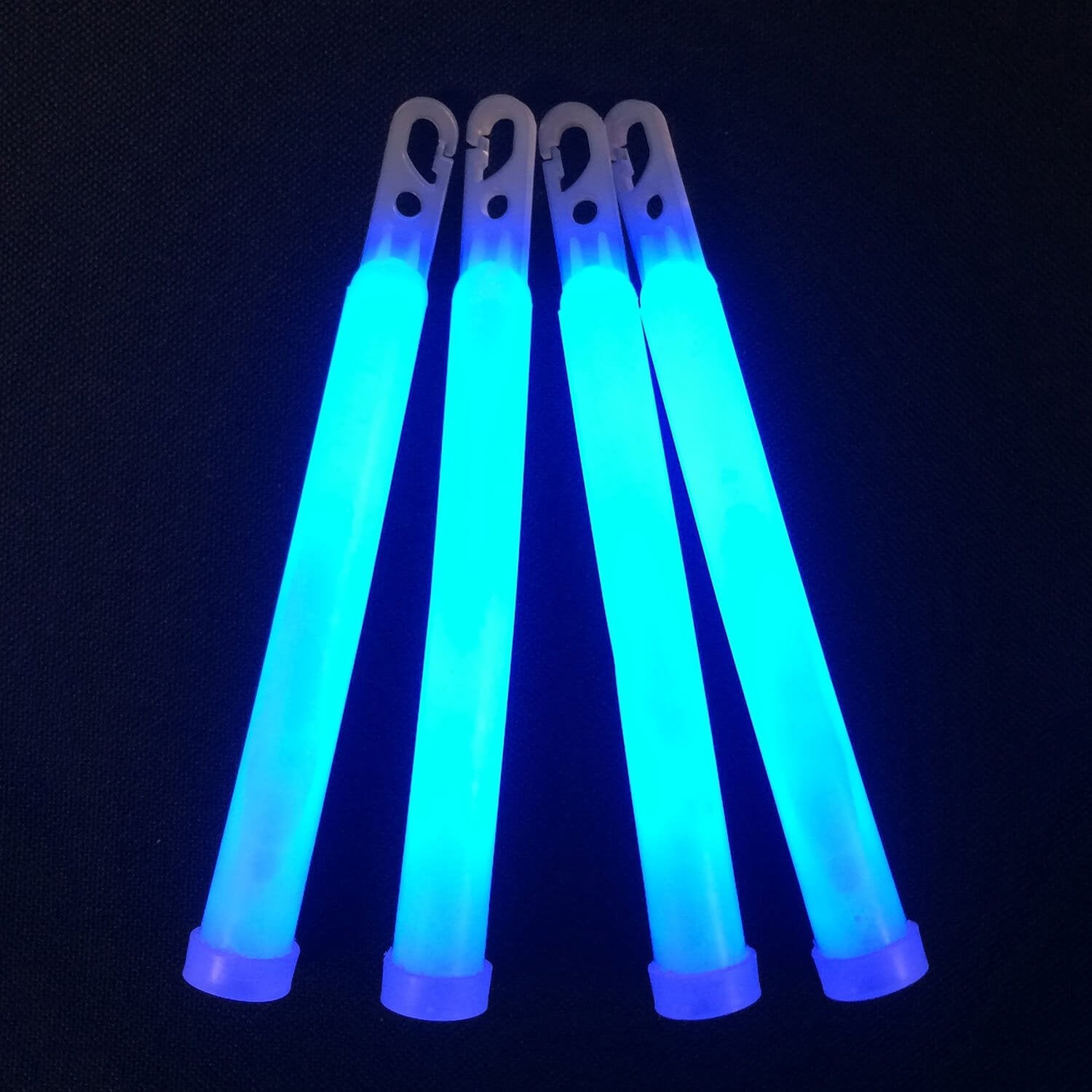 25 suspensions lumineuses bleues de 15 cm