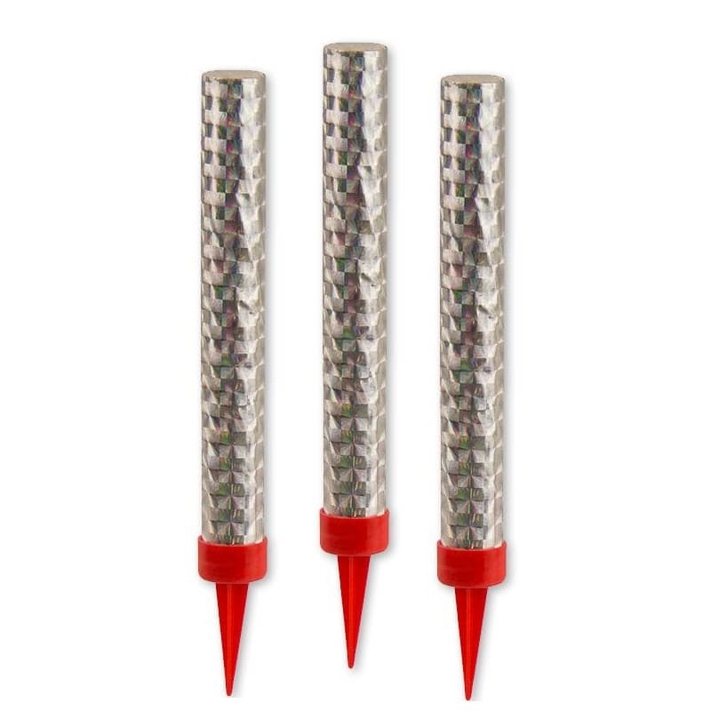 3 cierges magiques argentés