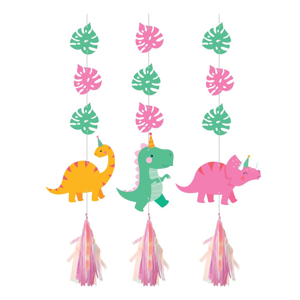 3 pendenti TASSEL IRID GIRL DINO PARTY