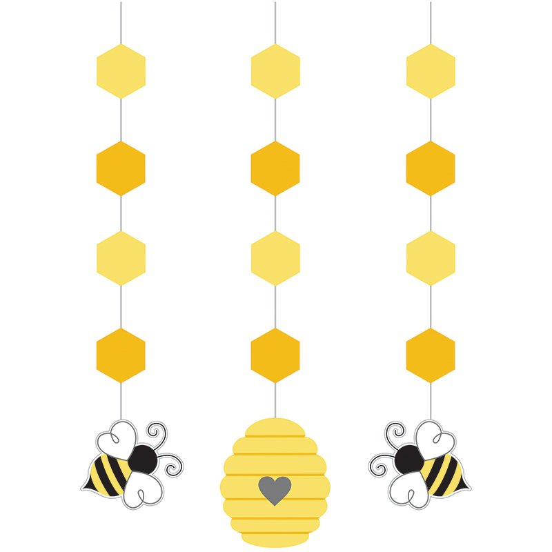 3 décorations suspendues pour bébé abeille
