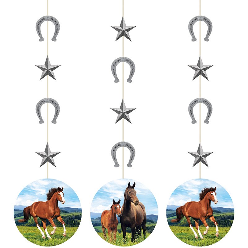 3 Decorazioni sospese Cavallo e Pony