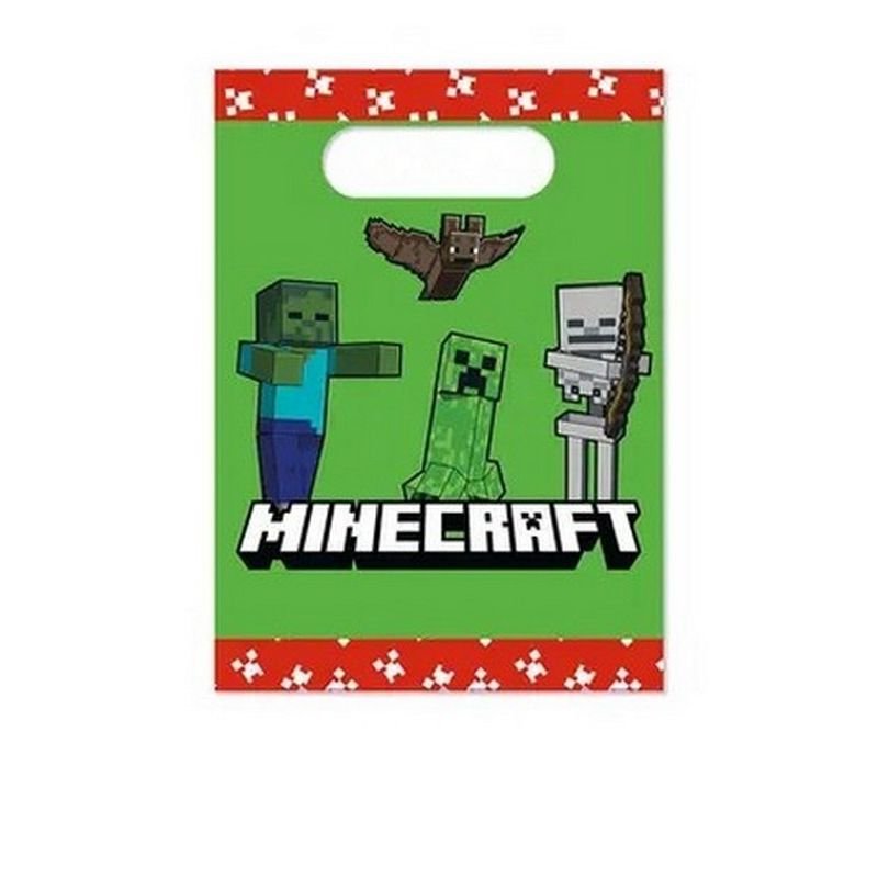 4 SACS MINECRAFT 16 x 22 cm