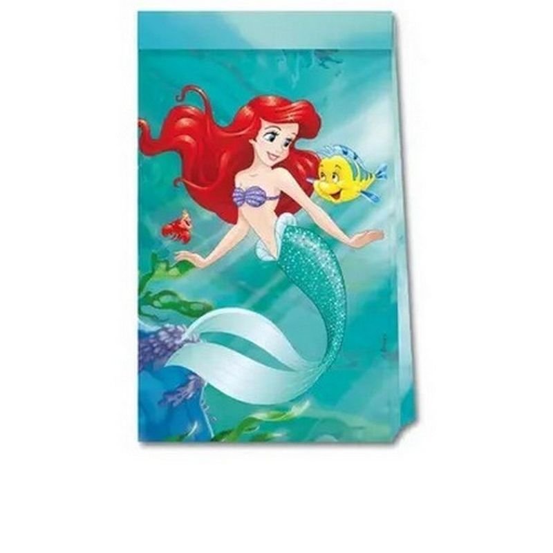 4 sacs en papier La Petite Sirène Ariel