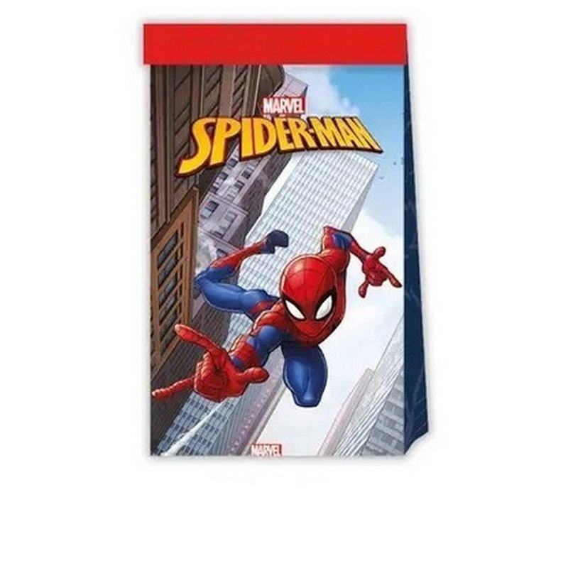 4 SACS EN PAPIER SPIDERMAN