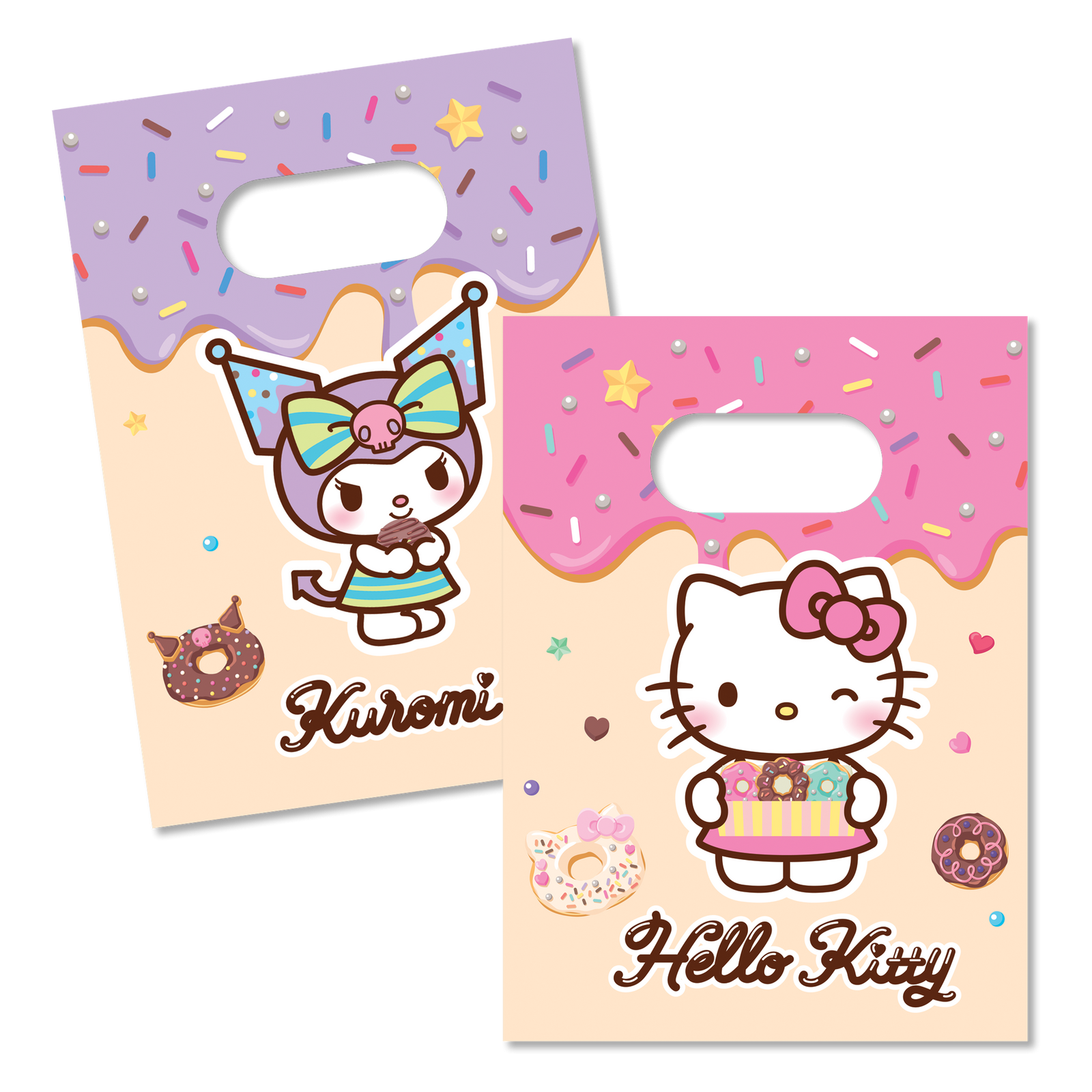 4 sacs en papier Kuromi