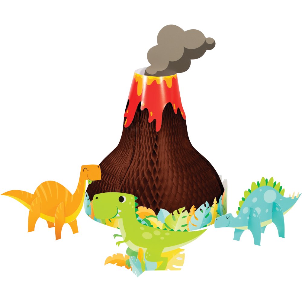 4 centres de table 3D pour une fête de dinosaures garçon