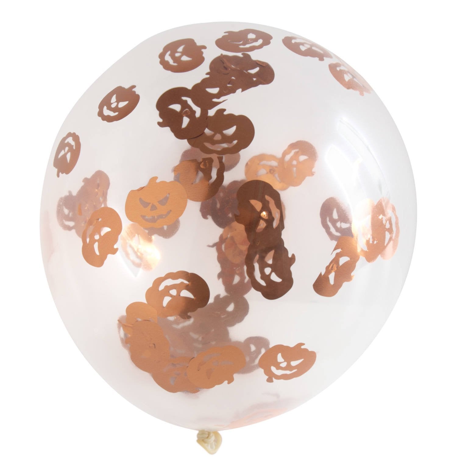 4 ballons confettis citrouille de 30 cm
