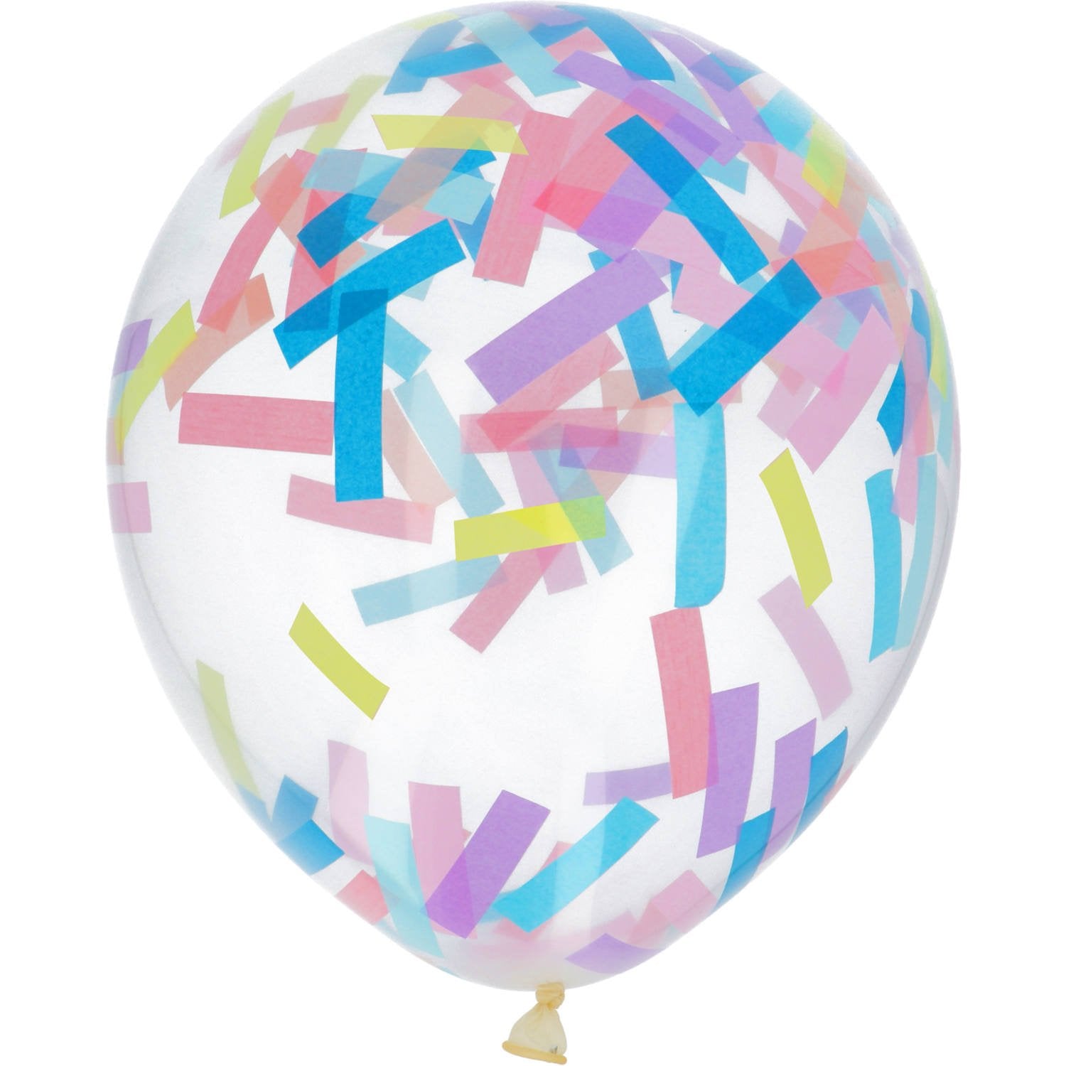 4 ballons rectangulaires à confettis de 30 cm