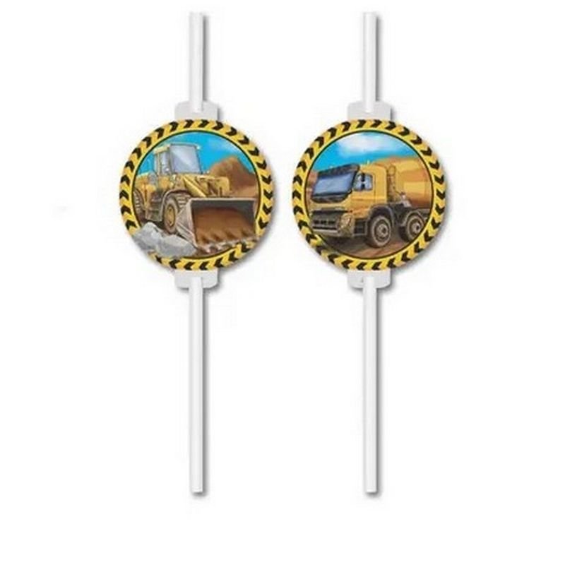 4 PAILLES EN PAPIER DE CONSTRUCTION