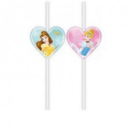 4 PAILLES EN PAPIER PRINCESSES DISNEY