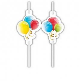 4 palloncini scintillanti cannucce di carta