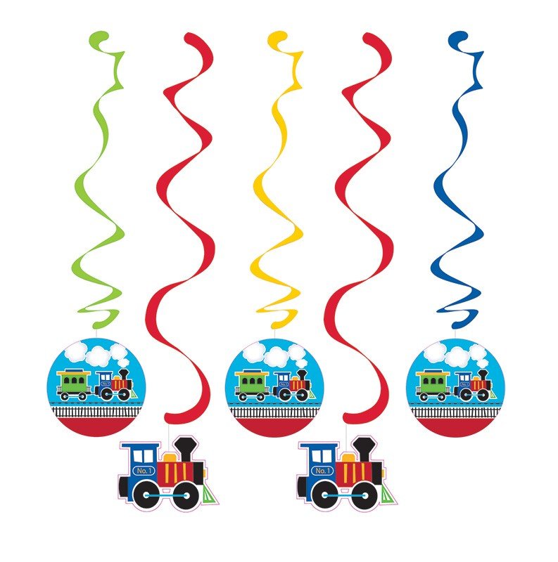 5 DÉCORATIONS SUSPENDUES PETIT TRAIN