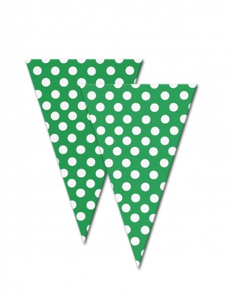 50 sacs verts à pois