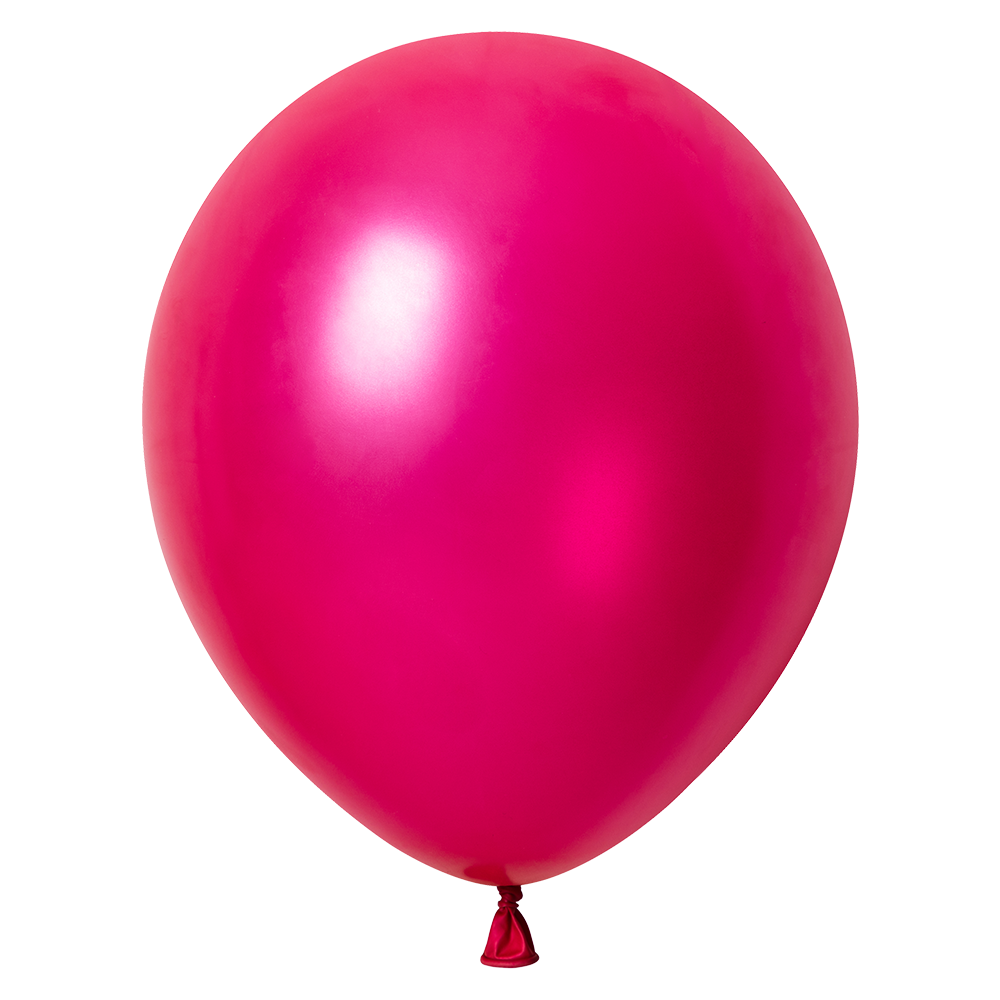 50 ballons métallisés Carmin de 30 cm