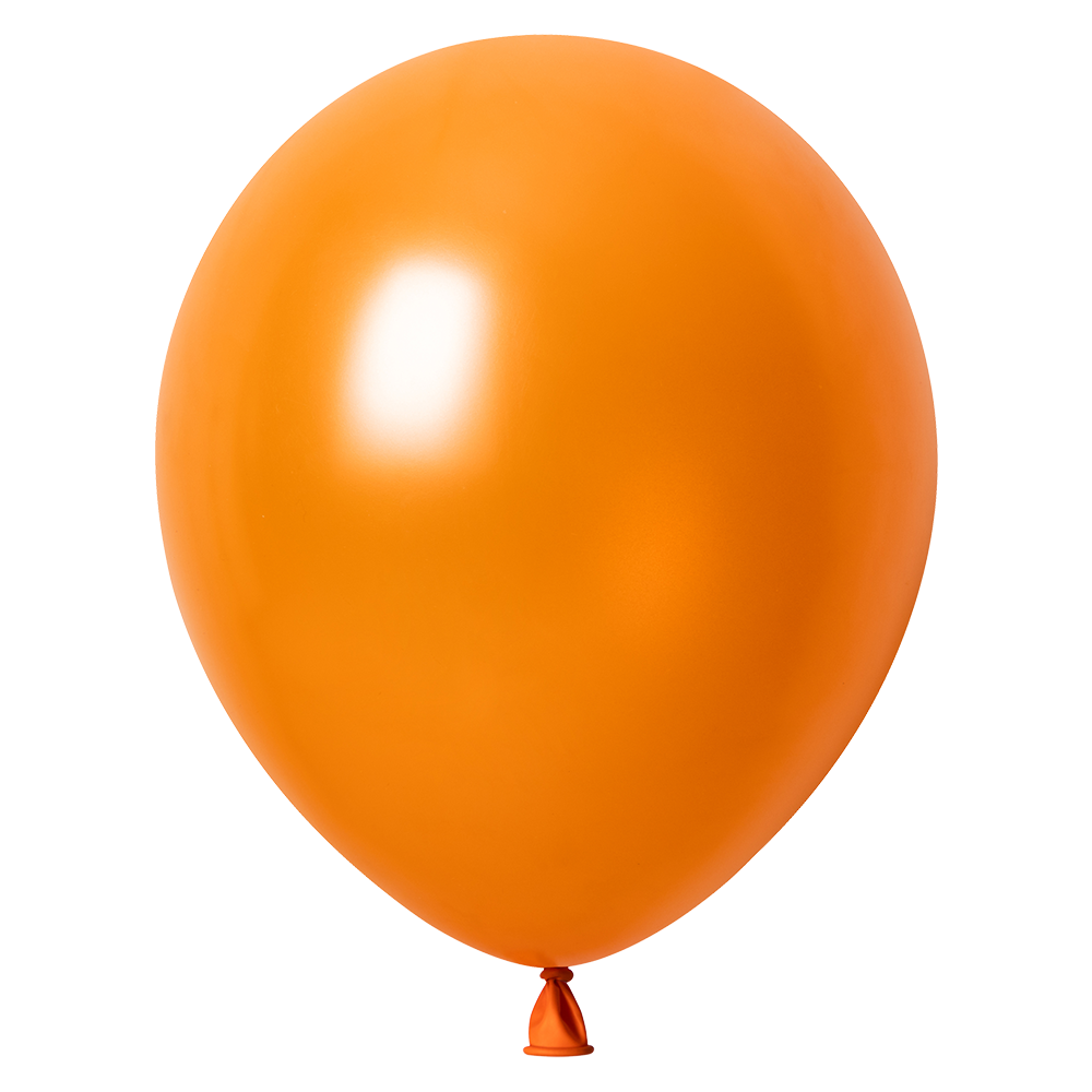 50 ballons orange métallisés de 30 cm