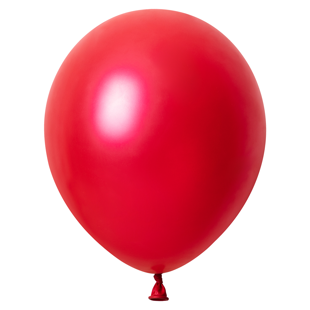 50 ballons rouge cerise métallisé de 30 cm