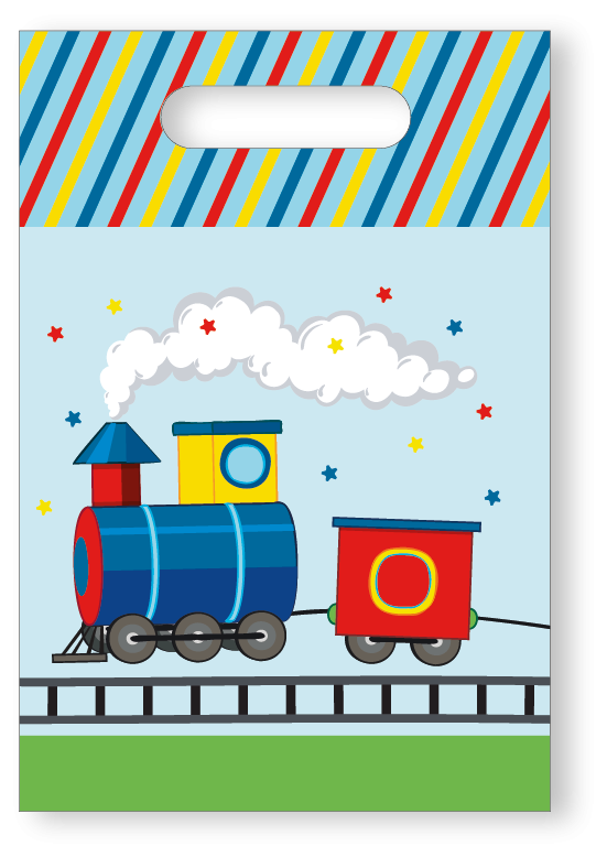 6 petits sacs de train 23 x 16