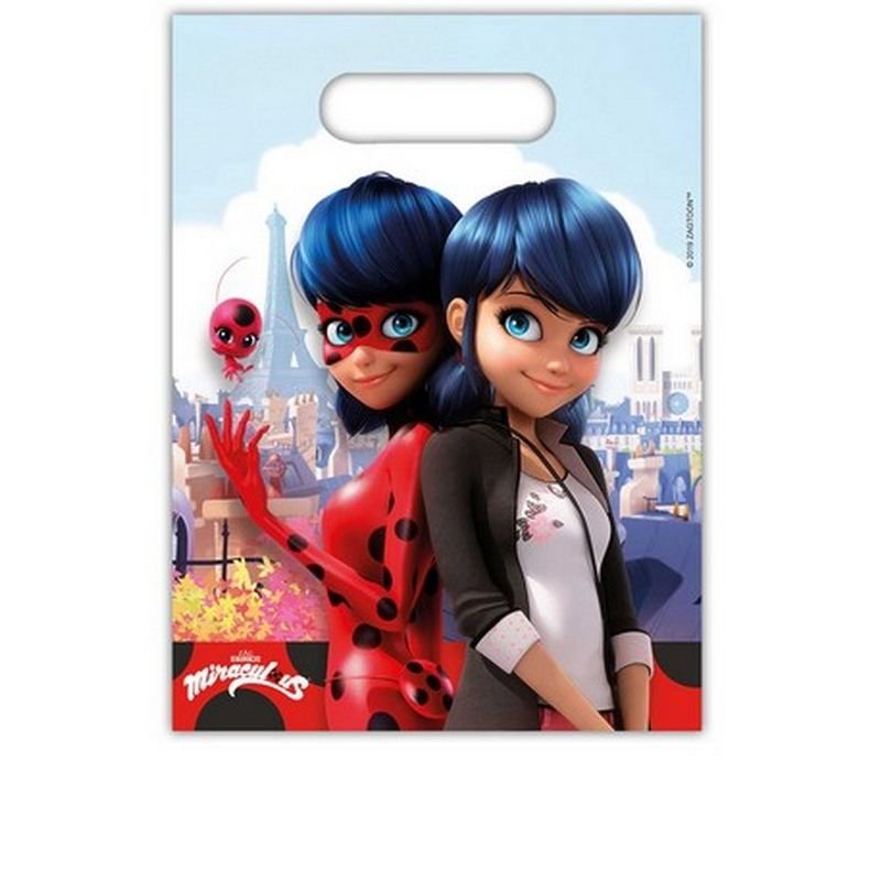 6 SACS À COCCINELLES