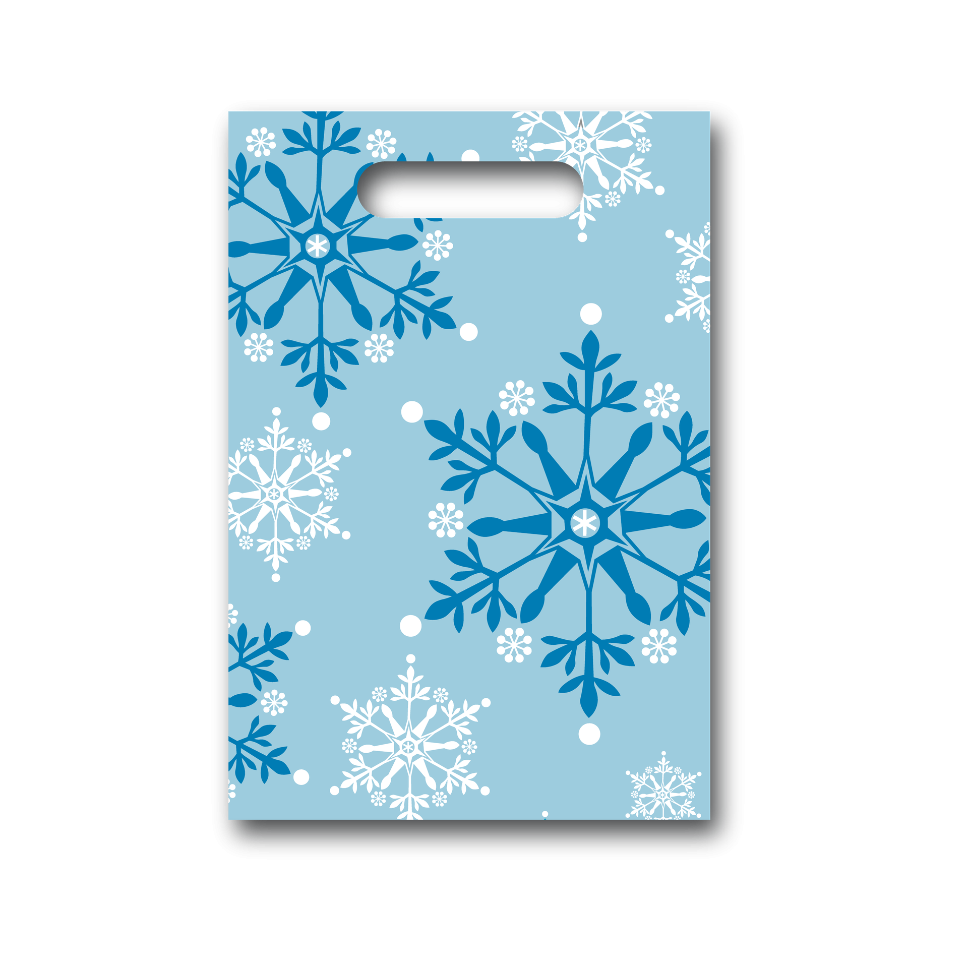 6 SACS RECTANGULAIRES Flocons de neige