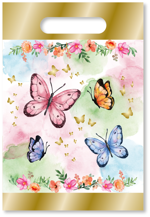 6 sachets de fête papillons